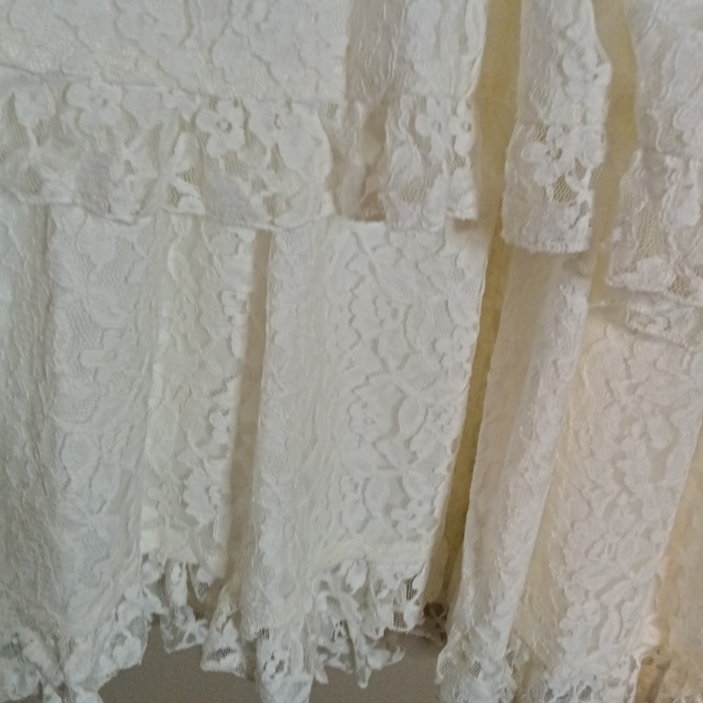 Sister Jane Sofia Lace Midi Dress Ivory Pearl Trim Size 6 - Picture 14 of 16